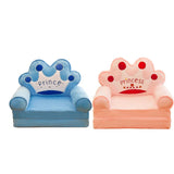 Maxbell Cartoon Children Fold Sofa Chairs Seat Cover Kids Armchair Cover Crown 2PCS
