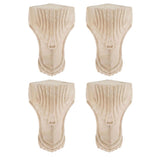 Maxbell 4pcs Solid Wood  Sofa Leg Unfinished Furniture Feet or Couch Chair Cabinet A