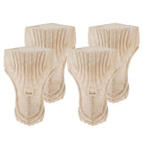 Maxbell 4pcs Solid Wood  Sofa Leg Unfinished Furniture Feet or Couch Chair Cabinet A