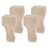 Maxbell 4pcs Solid Wood  Sofa Leg Unfinished Furniture Feet or Couch Chair Cabinet A