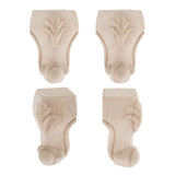 Maxbell 4pcs Solid Wood  Sofa Leg Unfinished Furniture Feet or Couch Chair Cabinet C