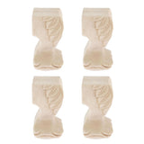 Maxbell 4pcs Solid Wood  Sofa Leg Unfinished Furniture Feet or Couch Chair Cabinet F