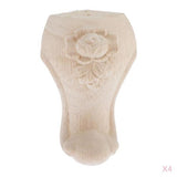 Maxbell 4pcs Solid Wood  Sofa Leg Unfinished Furniture Feet or Couch Chair Cabinet H