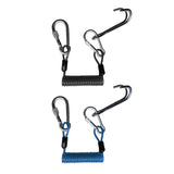 Maxbell 2 Piece Safety Scuba Diving Diver Dual Reef Hook & Coil Lanyard Swivel Clip
