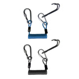 Maxbell 2 Piece Safety Scuba Diving Diver Dual Reef Hook & Coil Lanyard Swivel Clip