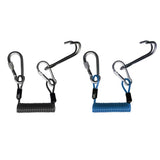 Maxbell 2 Piece Safety Scuba Diving Diver Dual Reef Hook & Coil Lanyard Swivel Clip