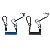 Maxbell 2 Piece Safety Scuba Diving Diver Dual Reef Hook & Coil Lanyard Swivel Clip