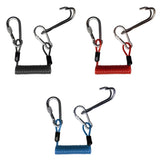Maxbell 3pcs Safety Scuba Diving Diver Dual Reef Hook & Coil Lanyard Swivel Clip