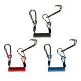 Maxbell 3pcs Safety Scuba Diving Diver Dual Reef Hook & Coil Lanyard Swivel Clip