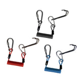 Maxbell 3pcs Safety Scuba Diving Diver Dual Reef Hook & Coil Lanyard Swivel Clip
