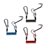 Maxbell 3pcs Safety Scuba Diving Diver Dual Reef Hook & Coil Lanyard Swivel Clip