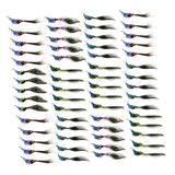 Maxbell 60pcs Artificial Peacock Feather Foam Birds Statue Display Garden Ornament