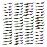 Maxbell 60pcs Artificial Peacock Feather Foam Birds Statue Display Garden Ornament