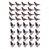 Maxbell 40pcs Fake Artificial Feather Foam Doves Birds Figurine Wedding Decoration