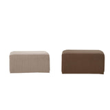 Maxbell 2pcs Ottoman Pouf Cover Foot Rest Stool Sofa Slipcover Protector Sand/Brown