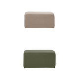 Maxbell 2pcs Ottoman Pouf Cover Foot Rest Stool Sofa Slipcover Protector Sand/Green