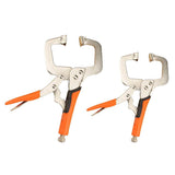 Maxbell 2pcs 6in 14in C Clamp Vise Grip Locking Regular Tip Multi Pincers Tongs