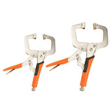 Maxbell 2pcs 6in 14in C Clamp Vise Grip Locking Regular Tip Multi Pincers Tongs