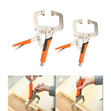 Maxbell 2pcs 6in 14in C Clamp Vise Grip Locking Regular Tip Multi Pincers Tongs