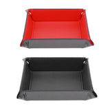 Maxbell 2pcs Quadrangle Board Game Dice Storage Home Desktop Storage Red & Black