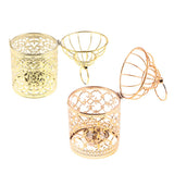 Maxbell 2pcs Electroplated Metal Birdcage Shape Tea Light Candle Holder Home Decor