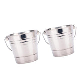 Maxbell 2PCS Portable Stainless Steel Ice Bucket Champagne Wine Beer Cooler 1.5L/2L