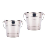 Maxbell 2PCS Portable Stainless Steel Ice Bucket Champagne Wine Beer Cooler 1.5L/2L