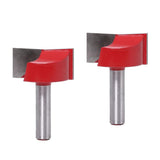 Maxbell 2pcs 8mm Shank Cleaning Bottom Milling Cutter Router Bit Woodworking 32mm