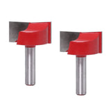 Maxbell 2pcs 8mm Shank Cleaning Bottom Milling Cutter Router Bit Woodworking 32mm
