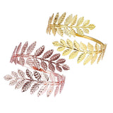 Maxbell 2pcs Swirl Leaf Shape Upper Arm Cuff Armlet Armband Bangle Bracelet Gifts