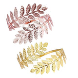 Maxbell 2pcs Swirl Leaf Shape Upper Arm Cuff Armlet Armband Bangle Bracelet Gifts