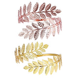 Maxbell 2pcs Swirl Leaf Shape Upper Arm Cuff Armlet Armband Bangle Bracelet Gifts