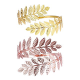 Maxbell 2pcs Swirl Leaf Shape Upper Arm Cuff Armlet Armband Bangle Bracelet Gifts
