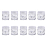Maxbell Empty Loose Powder Case w/ Sifter Refillable Eyeshadow Blusher Jars 3ml 10x
