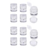 Maxbell Empty Loose Powder Case w/ Sifter Refillable Eyeshadow Blusher Jars 3ml 10x