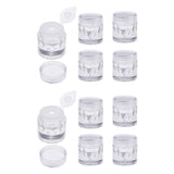 Maxbell Empty Loose Powder Case w/ Sifter Refillable Eyeshadow Blusher Jars 3ml 10x