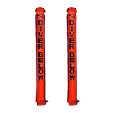Maxbell 2 Pcs 4Ft Scuba Diving Surface Marker Buoy SMB Underwater Buoy Float Orange