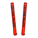 Maxbell 2 Pcs 4Ft Scuba Diving Surface Marker Buoy SMB Underwater Buoy Float Orange