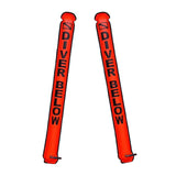 Maxbell 2 Pcs 4Ft Scuba Diving Surface Marker Buoy SMB Underwater Buoy Float Orange