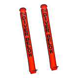Maxbell 2 Pcs 4Ft Scuba Diving Surface Marker Buoy SMB Underwater Buoy Float Orange