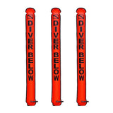 Maxbell 3 Pcs 4Ft Scuba Diving Surface Marker Buoy SMB Underwater Buoy Float Orange