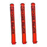 Maxbell 3 Pcs 4Ft Scuba Diving Surface Marker Buoy SMB Underwater Buoy Float Orange