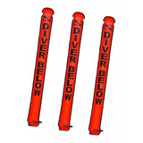 Maxbell 3 Pcs 4Ft Scuba Diving Surface Marker Buoy SMB Underwater Buoy Float Orange