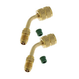 Maxbell 2x 5/16" Female SAE to 1/4" Male SAE Swivel Adapter for R410a w/Thimble