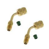 Maxbell 2x 5/16" Female SAE to 1/4" Male SAE Swivel Adapter for R410a w/Thimble
