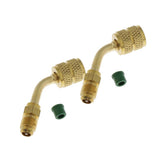 Maxbell 2x 5/16" Female SAE to 1/4" Male SAE Swivel Adapter for R410a w/Thimble