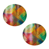 Maxbell 2pcs Table Cover Decoration Elastic Edged Tablecloth 47inch Geometric Color
