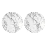 Maxbell 2pcs Polyester Table Cover Cloth Kitchen Tablecloth 47" Round Marble Pattern