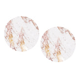Maxbell 2pcs Waterproof Table Cover Kitchen Elastic Edged Tablecloth Marble Grain