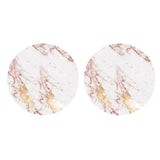 Maxbell 2pcs Waterproof Table Cover Kitchen Elastic Edged Tablecloth Marble Grain